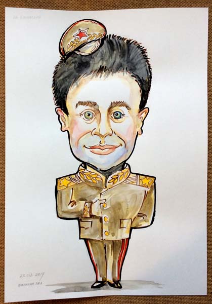 Шарж генерала на 23 февраля шаржист Михаил Шабалин